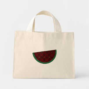 Palestine watermelon Embroidery red tatreez Mini Tote Bag
