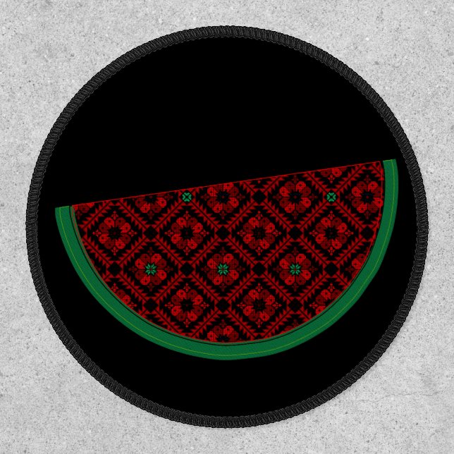 Palestine watermelon Embroidery red tatreez  Patch (Front)