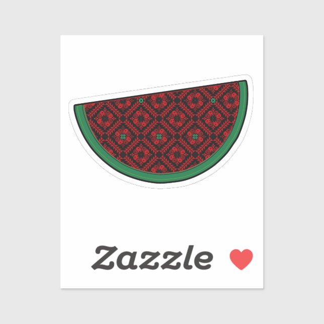 Palestine watermelon Embroidery red tatreez  Sticker (Sheet)