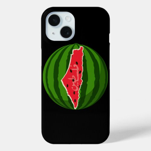 Palestine Watermelon Flag Map Free Palestinians iPhone 15 Case