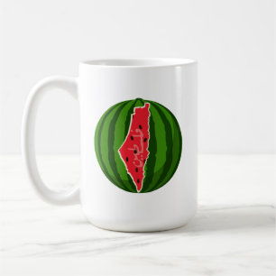 Palestine Watermelon Flag Map. Free Palestinians Coffee Mug