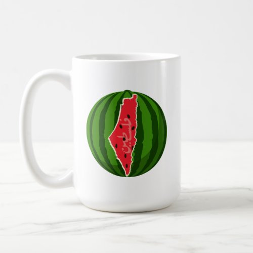 Palestine Watermelon Flag Map Free Palestinians Coffee Mug