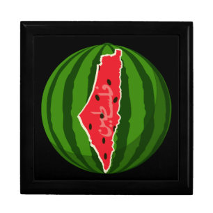 Palestine Watermelon Flag Map. Free Palestinians. Gift Box