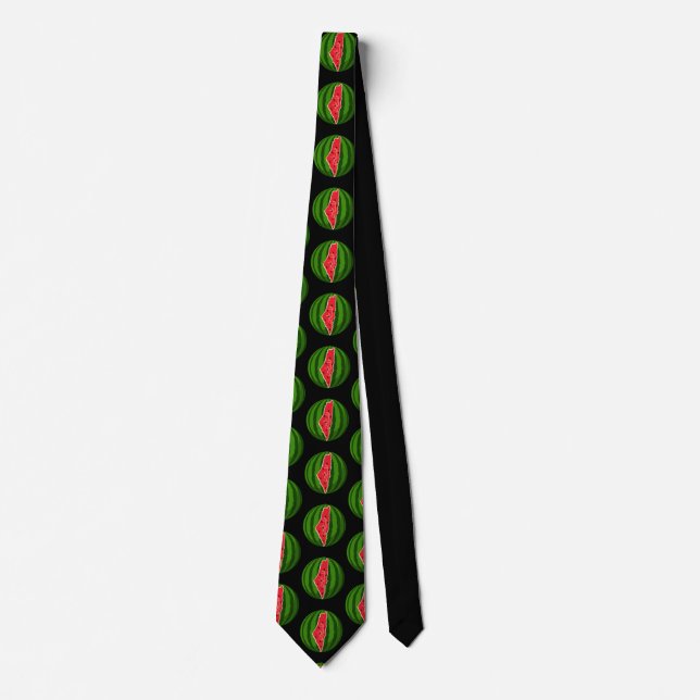 Palestine Watermelon Flag Map. Free Palestinians.  Neck Tie (Front)