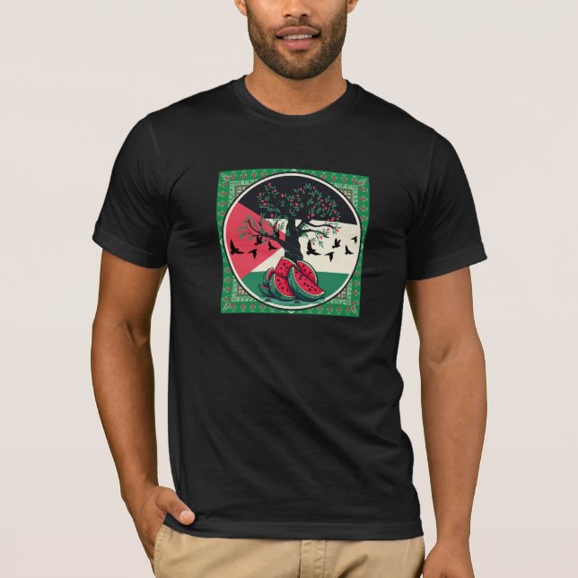 palestine watermelon - Freedom for Palestinians  T-Shirt (Front)