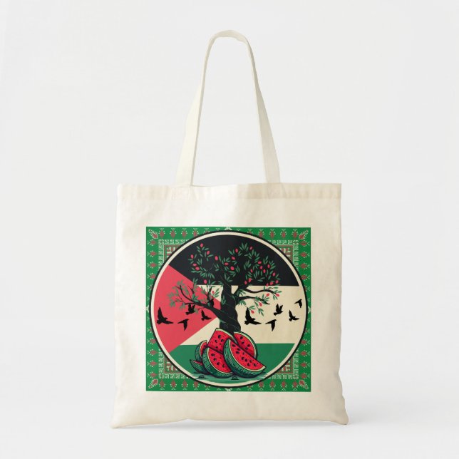 palestine watermelon - Freedom for Palestinians  Tote Bag (Front)