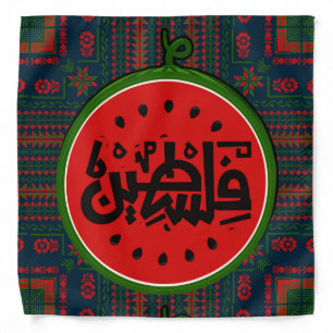 Palestine watermelon-Palestine Arabic word"فلسطين" Bandana