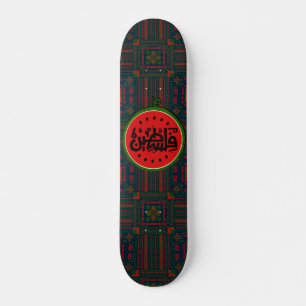 Palestine watermelon-Palestine Arabic word"فلسطين" Skateboard