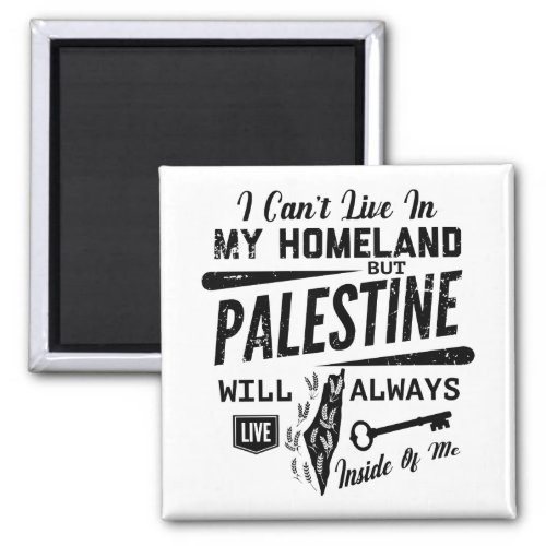 Palestine will always live inside of me_blk magnet