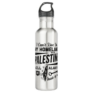 Palestine will always live inside of me-blk stainless steel water bottle