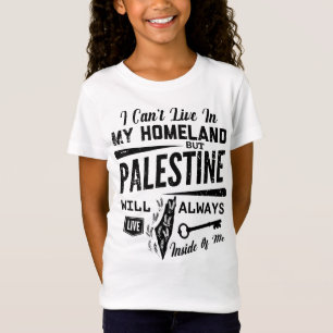Palestine Will Always Live Inside Of Me-Blk T-Shirt
