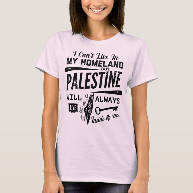 Palestine Will Always Live Inside Of Me-Blk T-Shirt (Front)