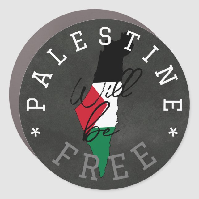 Palestine Will Be Free Car Magnet (Front)