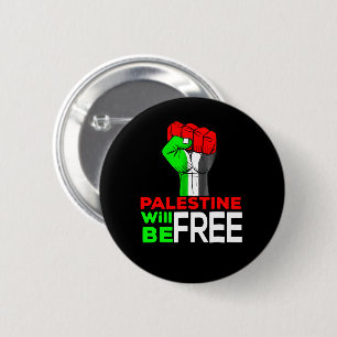 Palestine Will Be Free Gaza Genocide Button