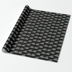 Palestine word in arabic Wordart & Palestine flag  Wrapping Paper