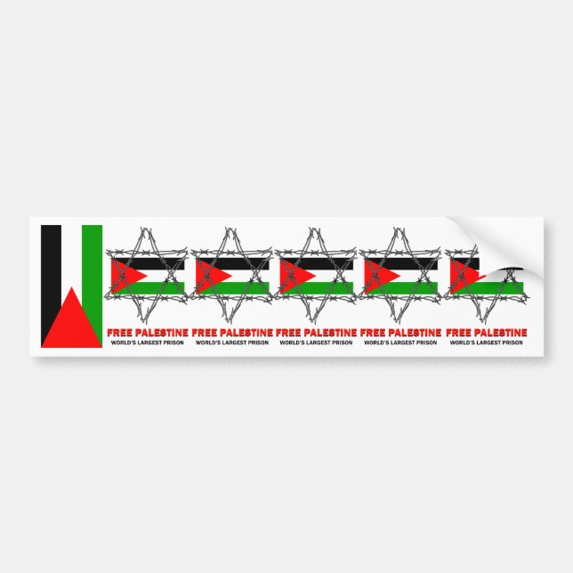 PALESTINE: WORLD'S LARGEST PRISON BUMPER STICKER (Front)