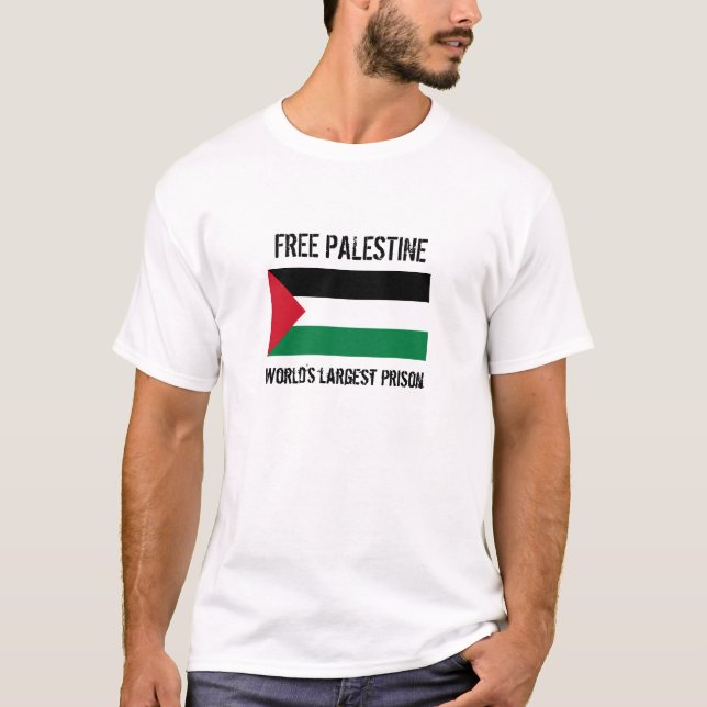 Palestine:  World's Largest Prison T-Shirt (Front)