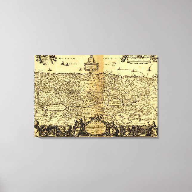PalestinePanoramic MapPalestine 2 Canvas Print (Front)