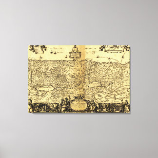 PalestinePanoramic MapPalestine 2 Canvas Print