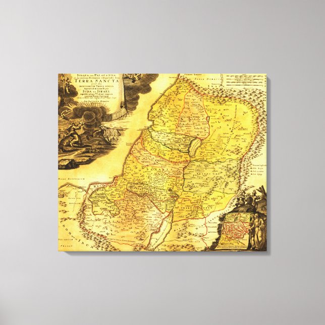 PalestinePanoramic MapPalestine 2 Canvas Print (Front)