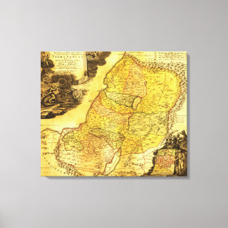 PalestinePanoramic MapPalestine 2 Canvas Print
