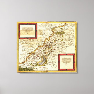 PalestinePanoramic MapPalestine 3 Canvas Print