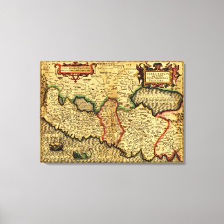 PalestinePanoramic MapPalestine 4 Canvas Print