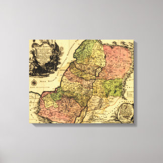 PalestinePanoramic MapPalestine 5 Canvas Print