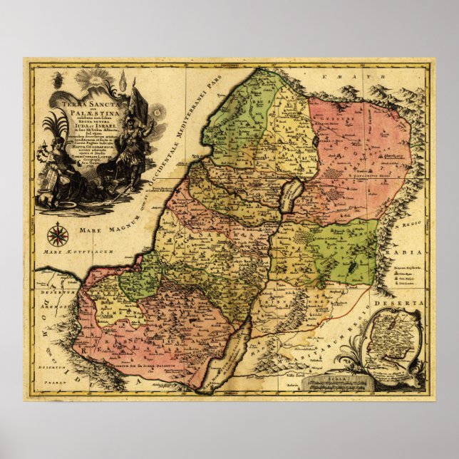 PalestinePanoramic MapPalestine 5 Poster (Front)