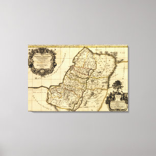 PalestinePanoramic MapPalestine Canvas Print
