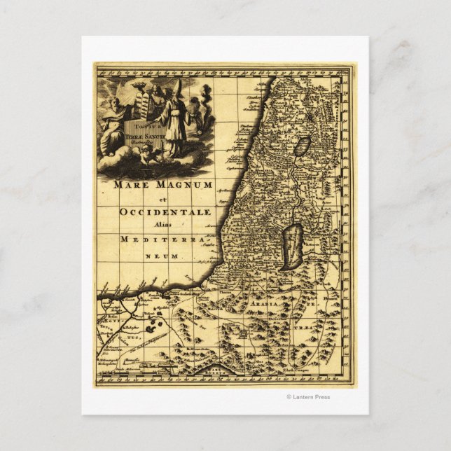 PalestinePanoramic MapPalestine Postcard (Front)