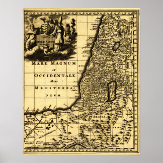 PalestinePanoramic MapPalestine Poster