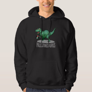 Palestinesaurus Trex Holding Palestine Flag Hoodie