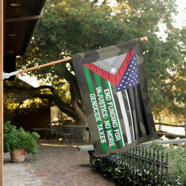 Palestinian-American Flag - Stop Genocides  (In SItu)