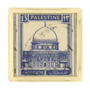 palestinian ancient stamp 1920_ palestine folklor gold finish lapel pin