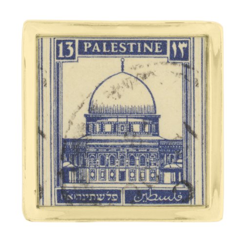 palestinian ancient stamp 1920_  palestine folklor gold finish lapel pin