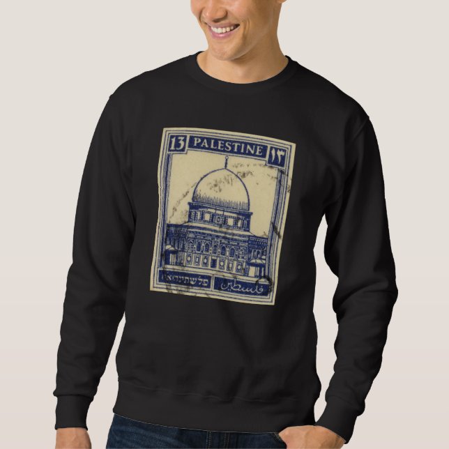 palestinian ancient stamp 1920_  palestine folklor sweatshirt (Front)