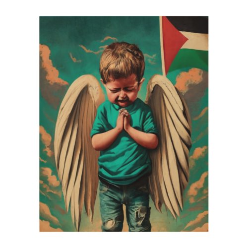PALESTINIAN angel kids WALL ART