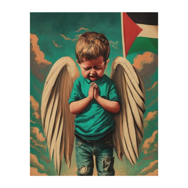 PALESTINIAN angel kids WALL ART (Front)