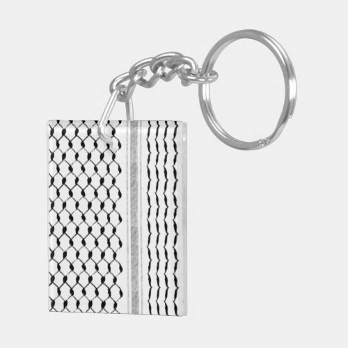 Palestinian Arabic Kufiya Pattern Acrylic Keychain