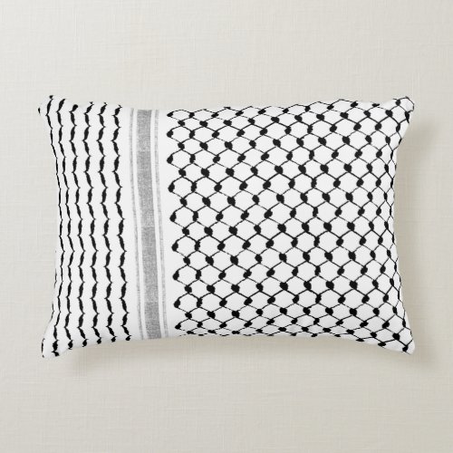 Palestinian Arabic Kufiya Pattern Customized  Accent Pillow