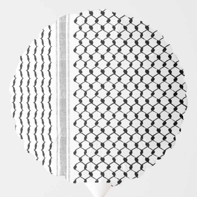 Palestinian Arabic Kufiya Pattern Customized Balloon (Front)