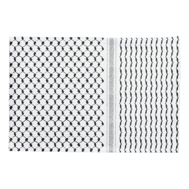 Palestinian Arabic Kufiya Pattern Customized Pillow Case (Back)