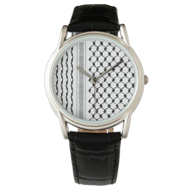 Palestinian Arabic Kufiya Pattern eWatch Watch (Front)
