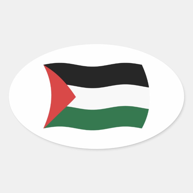Palestinian Authority Flag Sticker (Front)
