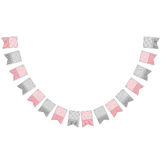 Palestinian Black & Red Keffiyeh Bunting Flags