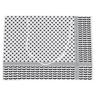 Palestinian Black & White Keffiyeh Large Gift Bag