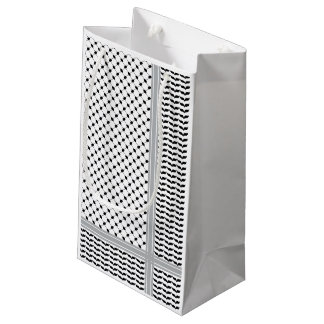 Palestinian Black & White Keffiyeh Small Gift Bag