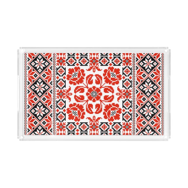 Palestinian embroidery acrylic tray (Front)