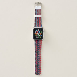 Palestinian Embroidery Motif Pattern. Apple Watch Band
